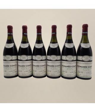 Caisse Bois d'origine de 6 bts Romanée Conti 1988