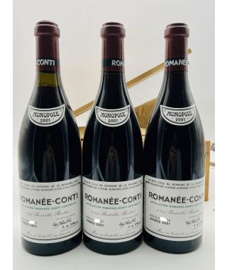 Domain Romanee Conti Romanee Conti Grand Cru, Original Wooden Case of 3 2001 Original-Wooden-Case-3-225-cl